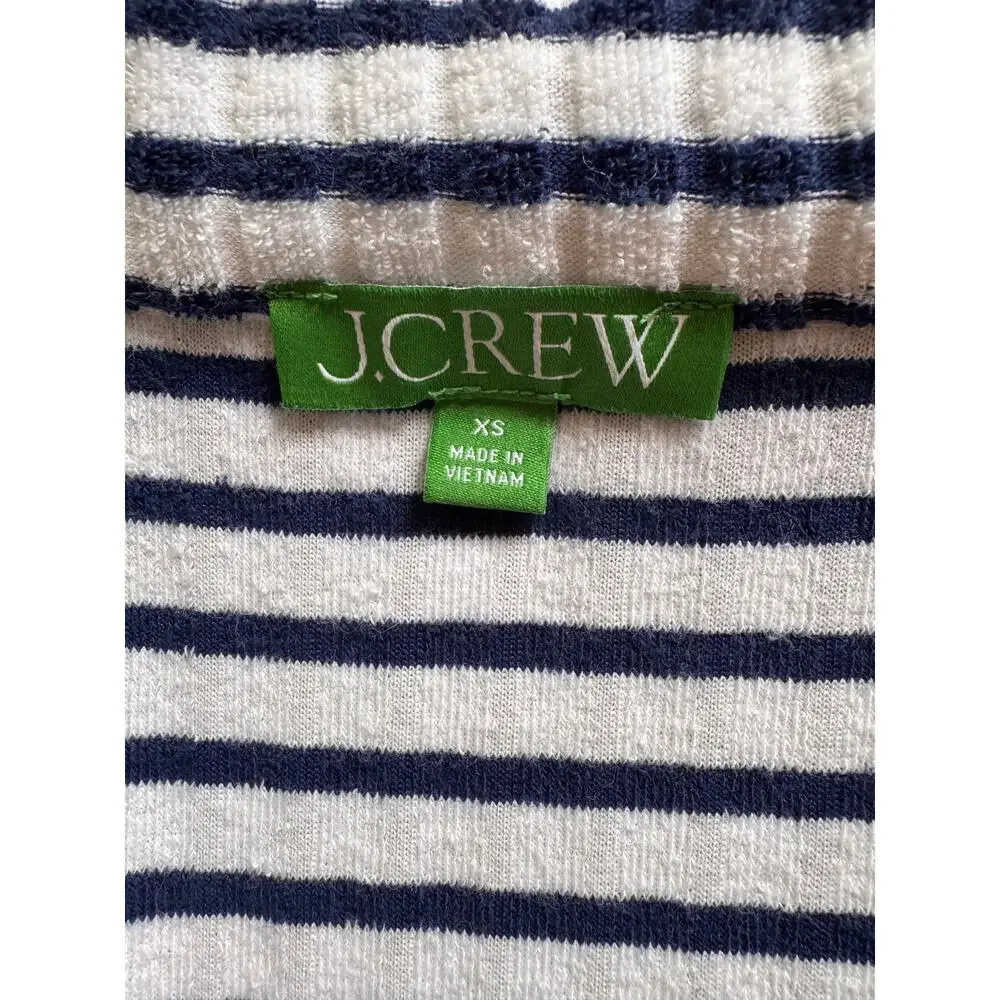 J. Crew Polo Mini Dress in Striped Towel Terry Size XS